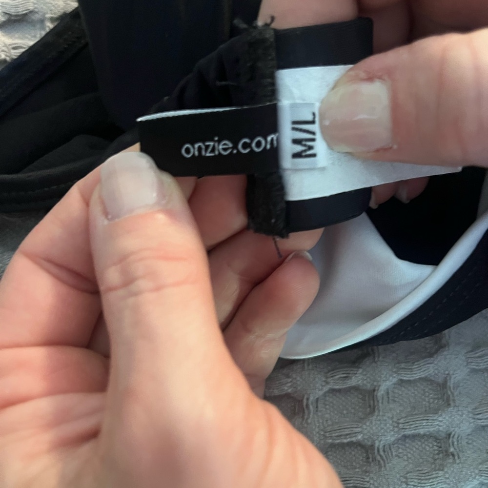 Black Racerback Sports Bra - Picture 3 of 4